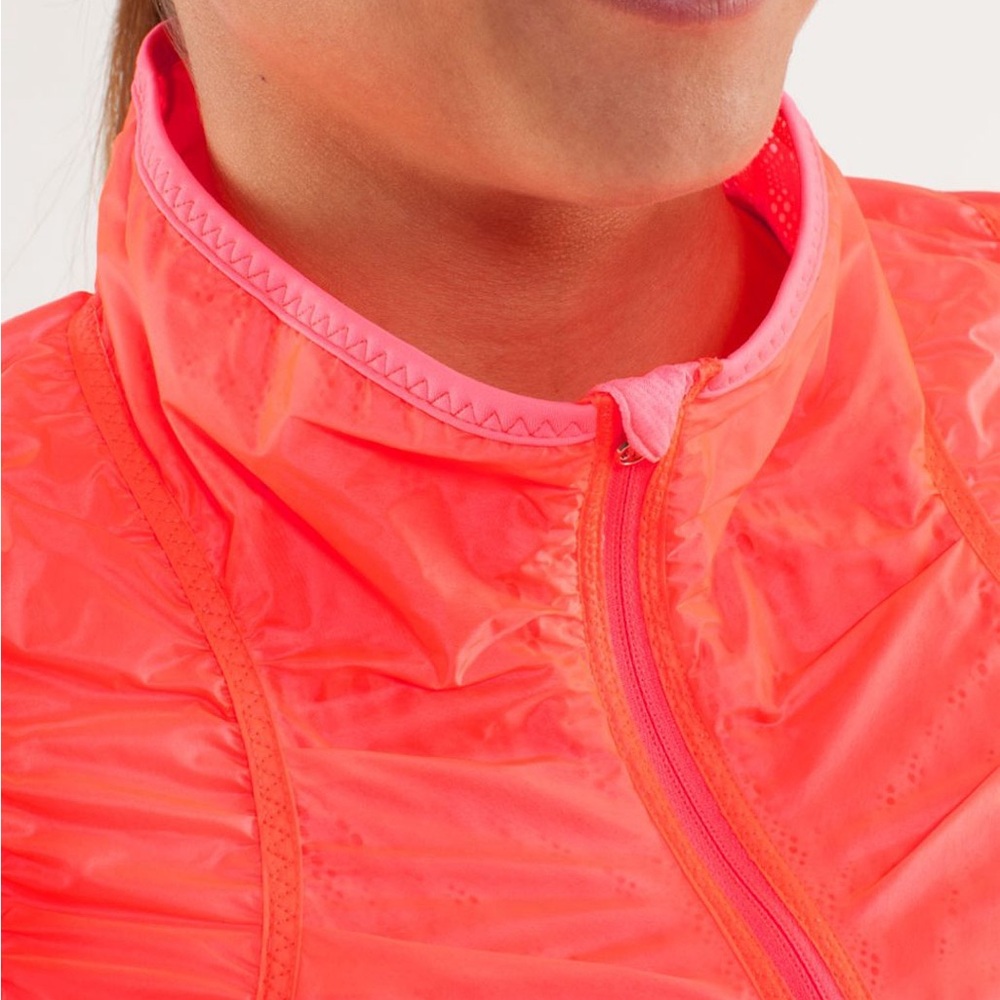 Lululemon Run: Nothin' To Hide Jacket - Flash Light Neon Lace Windbreaker - Picture 7 of 12